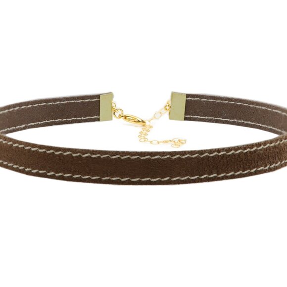 Brown Choker Adjustable Garment Lace Chokers  (#14) - Picture 1 of 9